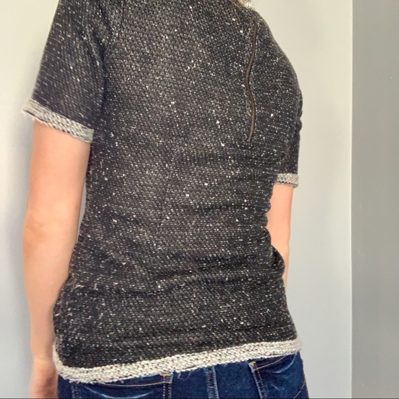 CAbi Grey and Black Tweed/sweater Top - Picture 5 of 6